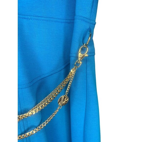 Versace Jeans Couture Dress NEW Mica Ladies Size 42 / 6 US Gold Chain Versace - Picture 6 of 13